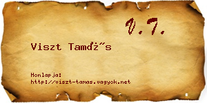 Viszt Tamás névjegykártya